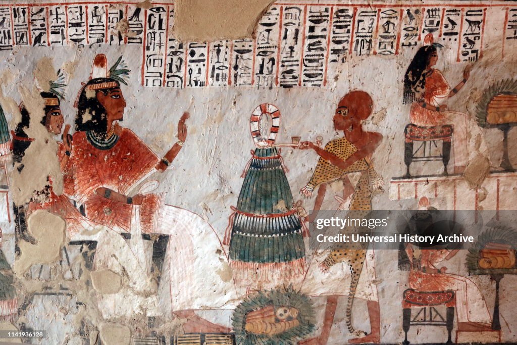 Wall painting inside the Theban Tomb of Roy.