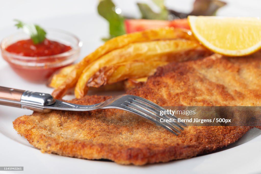 Wiener Schnitzel On A Plate