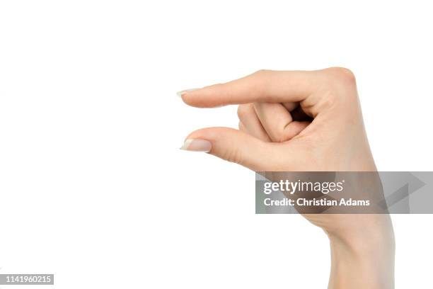 hand sign small - small stockfoto's en -beelden