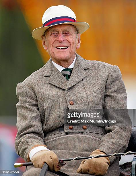 Prince Philip, Duke of Edinburgh carriage driving in the Laurent Perrier meet of the British Driving Society on day 5 of the Royal Windsor Horse Show...
