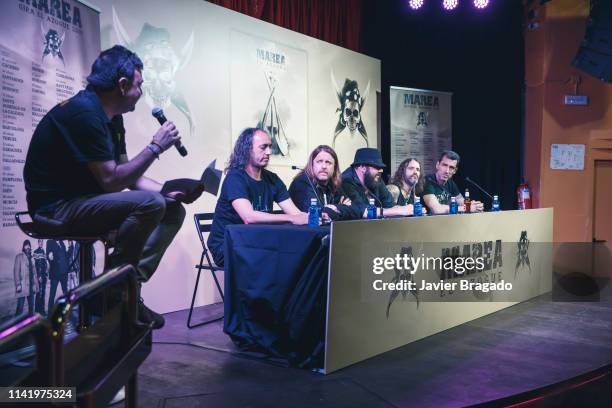 Cesar Ramallo, Alen Ayerdi, Kutxi Romero, Eduardo Beaumont a.k.a Piñas and David Díaz, a.k.a Colibri, attend the press conference to present Marea's...