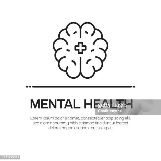 mental health vector line icon - simple thin line icon, premium quality design element - consoling stock illustrations