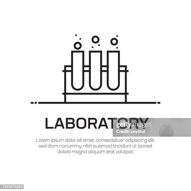 laboratory vector line icon - simple thin line icon, premium quality design element - lab test stock illustrations