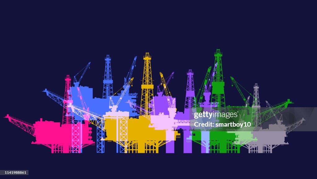 Stock Vector Rigs Oil Rigs Or Platforms High-Res Vector Graphic - Getty Images