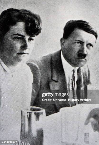 Adolf Hitler , leader of the Nazi Party with Angela Maria "Geli" Raubal , Adolf Hitler's half-niece. Born in Linz, Austria-Hungary, she was the...