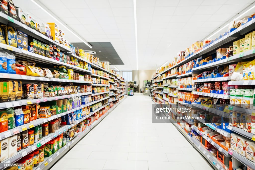 A Colorful Supermarket Aisle