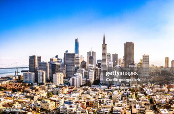 downtown san francisco - skyline imagens e fotografias de stock