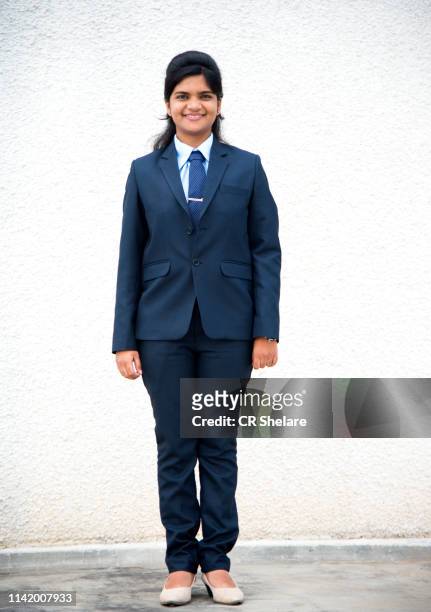 full length portrait of young woman in business suit,  attractive indian businesswoman. - full body isolated bildbanksfoton och bilder