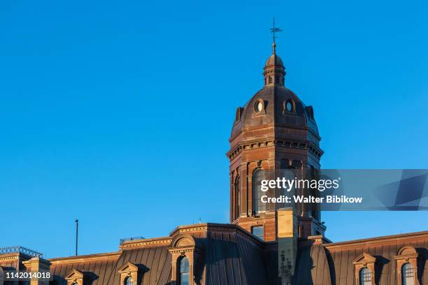 canada, new brunswick, central new brunswick, fredericton,  legislative building, new brunswick provincial legislature,  exterior, sunset - fredericton stock pictures, royalty-free photos & images