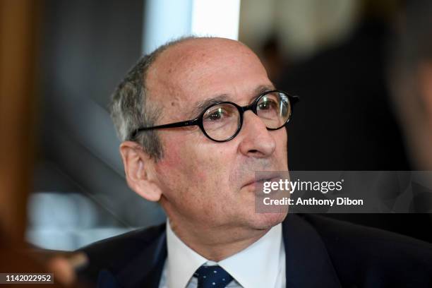 Thierry Cheleman sport Director of Canal + during the Press Conference of Canal Plus for the FIFA Women World Cup 2019 on May 7, 2019 in...