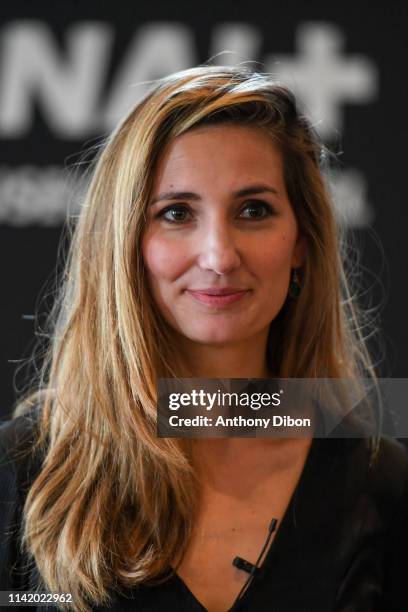 Marie Portolano during the Press Conference of Canal Plus for the FIFA Women World Cup 2019 on May 7, 2019 in Boulogne-Billancourt, France.