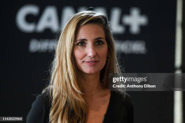 Marie Portolano during the Press Conference of Canal Plus for the FIFA Women World Cup 2019 on May 7, 2019 in Boulogne-Billancourt, France.