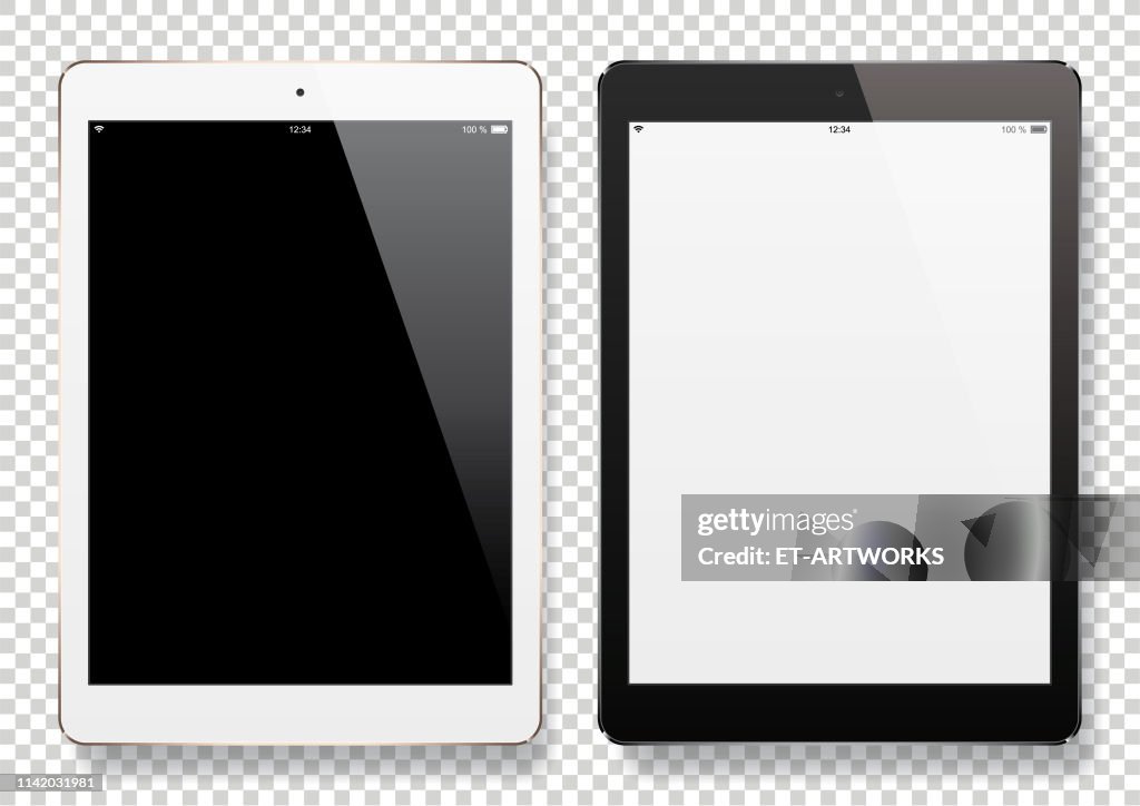 Digitale Tablets mit leerem Bildschirm