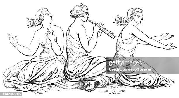 illustrations, cliparts, dessins animés et icônes de les sirènes-mythologie grecque - grèce antique