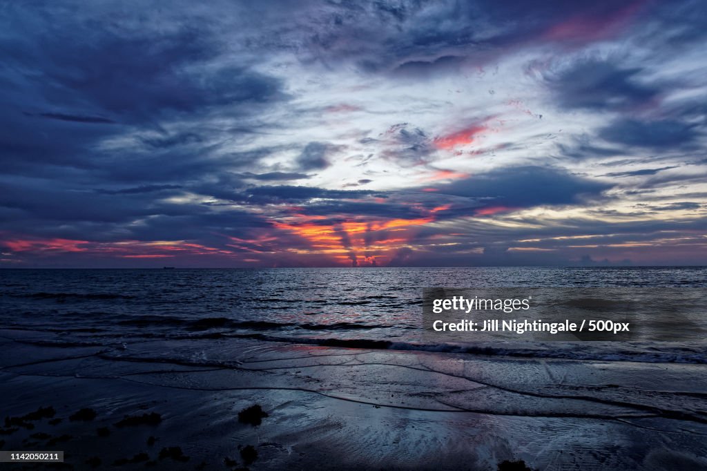 Color Burst Sunrise Over Ocean