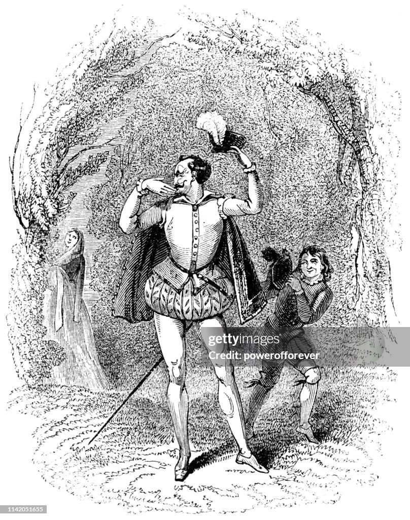 Don Adriano de Armado and his Page in Love’s Labour’s Lost - Works of William Shakespeare