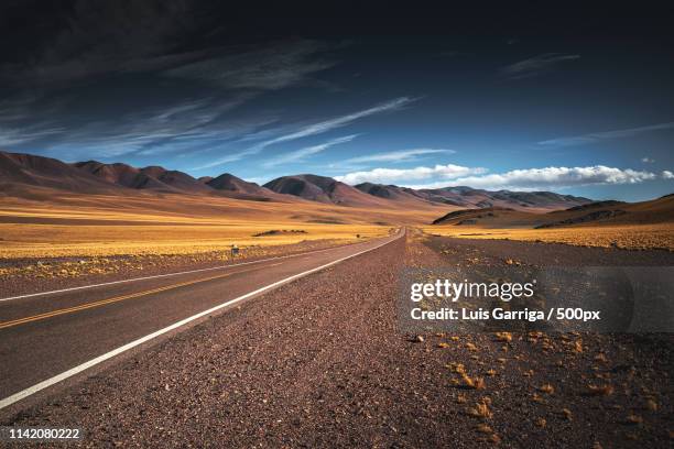 road between volcanoes - catamarca stock pictures, royalty-free photos & images