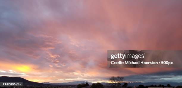 sunset over las vegas from henderson, nv - henderson   nevada stock pictures, royalty-free photos & images