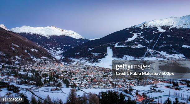 bormio city - bormio stock-fotos und bilder