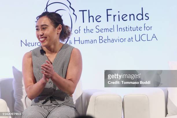 Katelyn Ohashi attends the UCLA #WOW The Wonder Of Women Summit at UCLA Meyer and Renee Luskin Conference Center on April 11, 2019 in Los Angeles,...