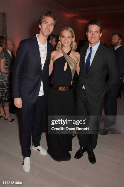 James Cook, Poppy Delevingne and Kris Thykier attend the Premiere Screening for the new season of Sky Original "Riviera" at The Saatchi Gallery on...