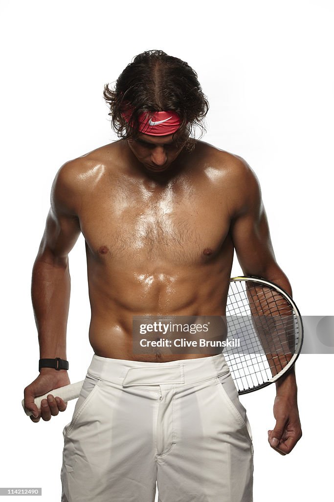 Tennis player Rafael Nadal poses for a portrait shoot in Majorca on ...