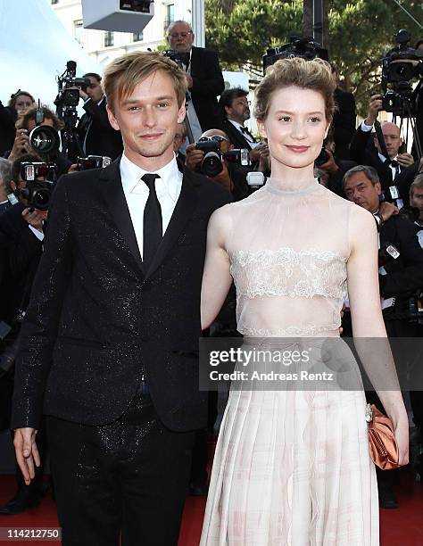 Actor Henry Hopper and actress Mia Wasikowska attend "The Tree Of Life" premiere during the 64th Annual Cannes Film Festival at Palais des Festivals...