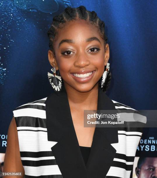 Eris Baker attends the premiere of 20th Century Fox's "Breakthrough" at Westwood Regency Theater on April 11, 2019 in Los Angeles, California.