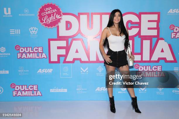 Brenda Zambrano attends the 'Dulce Familia' premiere at Cinemex Antara Polanco on May 7, 2019 in Mexico City, Mexico.