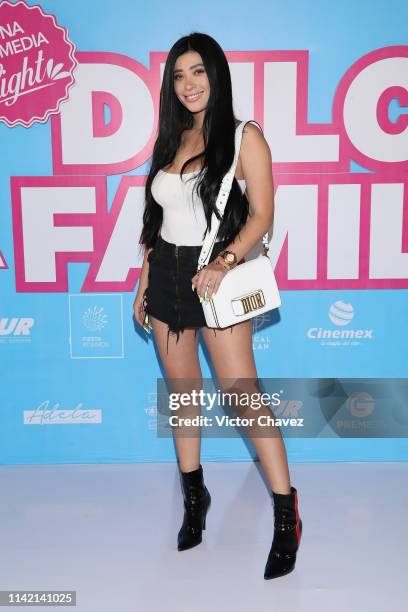 Brenda Zambrano attends the 'Dulce Familia' premiere at Cinemex Antara Polanco on May 7, 2019 in Mexico City, Mexico.