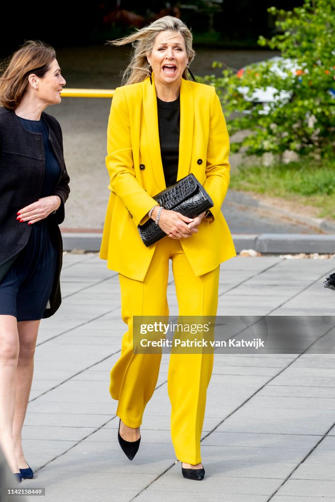 Queen Maxima Of The Netherlands Visits Foundation Make A Wish In Amsterdam