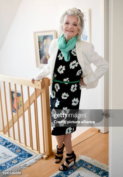 April 2019, Berlin: EXCLUSIVE - Helga Piur, actress, in her house. Photo: Britta Pedersen/dpa-Zentralbild/ZB