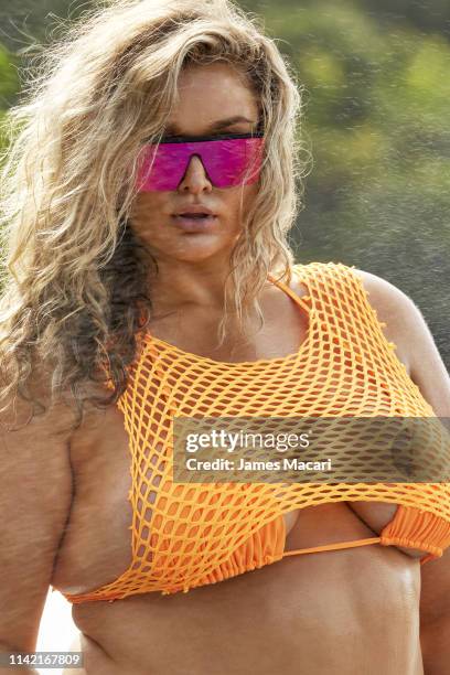 Swimsuit Issue 2019: Model Hunter McGrady poses for the 2019 Sports Illustrated swimsuit issue on December 2, 2018 in Las Catalinas, Costa Rica....