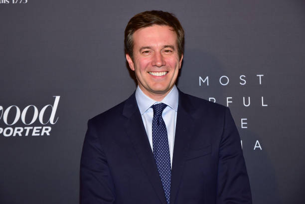 Jeff Glor attends The Hollywood Reporter Celebrates The Most Powerful People In Media at The Pool on April 11, 2019 in New York City.
