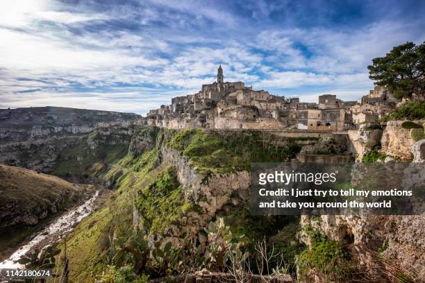 matera, italy - european capital of culture for 2019 - tufa stock pictures, royalty-free photos & images