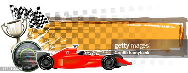 illustrazioni stock, clip art, cartoni animati e icone di tendenza di speed stagione banner - formula three racing