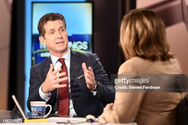 Johnson & Johnson CEO Alex Gorsky visits "Mornings With Maria" at Fox Business Network Studios on May 8, 2019 in New York City.