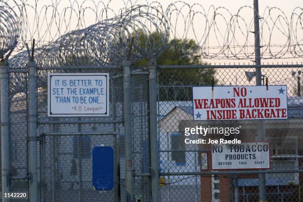 Barbed wire and fences surround the minimum-security prison known as the Carol Vance Unit, March 24 near Houston, Texas. The prison launched a...