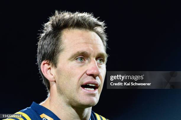 Ben Smith of the Highlanders looks on after the loss in the round 9 Super Rugby match between the Crusaders and Highlanders at Christchurch Stadium...