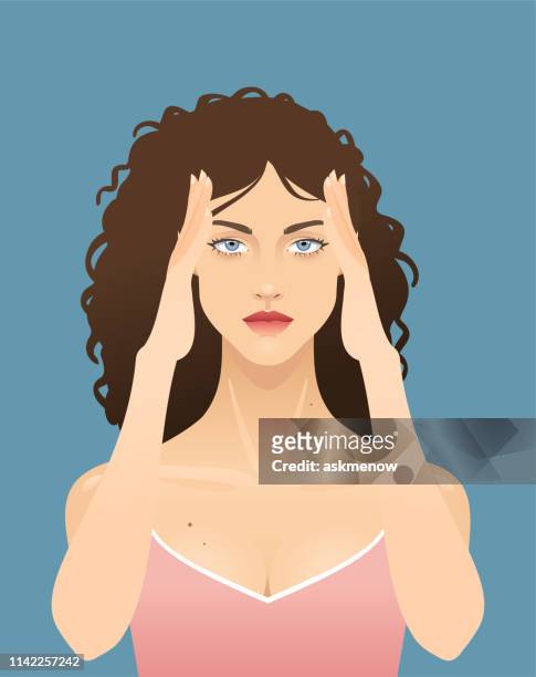 headache - bad hair day stock illustrations