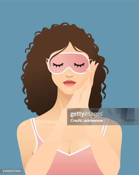 stockillustraties, clipart, cartoons en iconen met slapen - sleeping woman