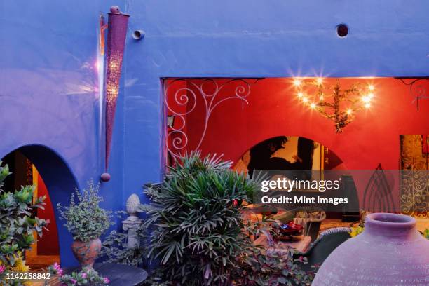 interior decoration in the hotel california - todos santos stockfoto's en -beelden