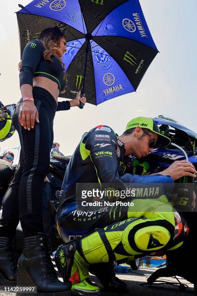 Valentino Rossi of Italy and Monster Energy Yamaha MotoGP during the Red Bull GP of Spain at Circuito de Jerez Angel Nieto on May 5, 2019 in Jerez de...