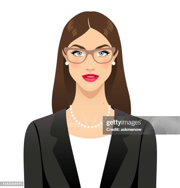 business woman - blue eyes stock illustrations