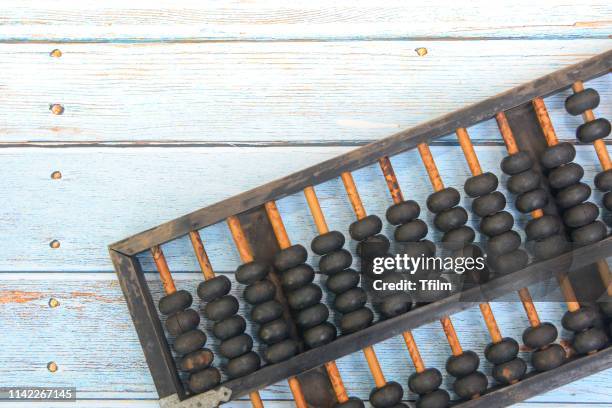 old style wooden abacus - accounting abacus stock pictures, royalty-free photos & images