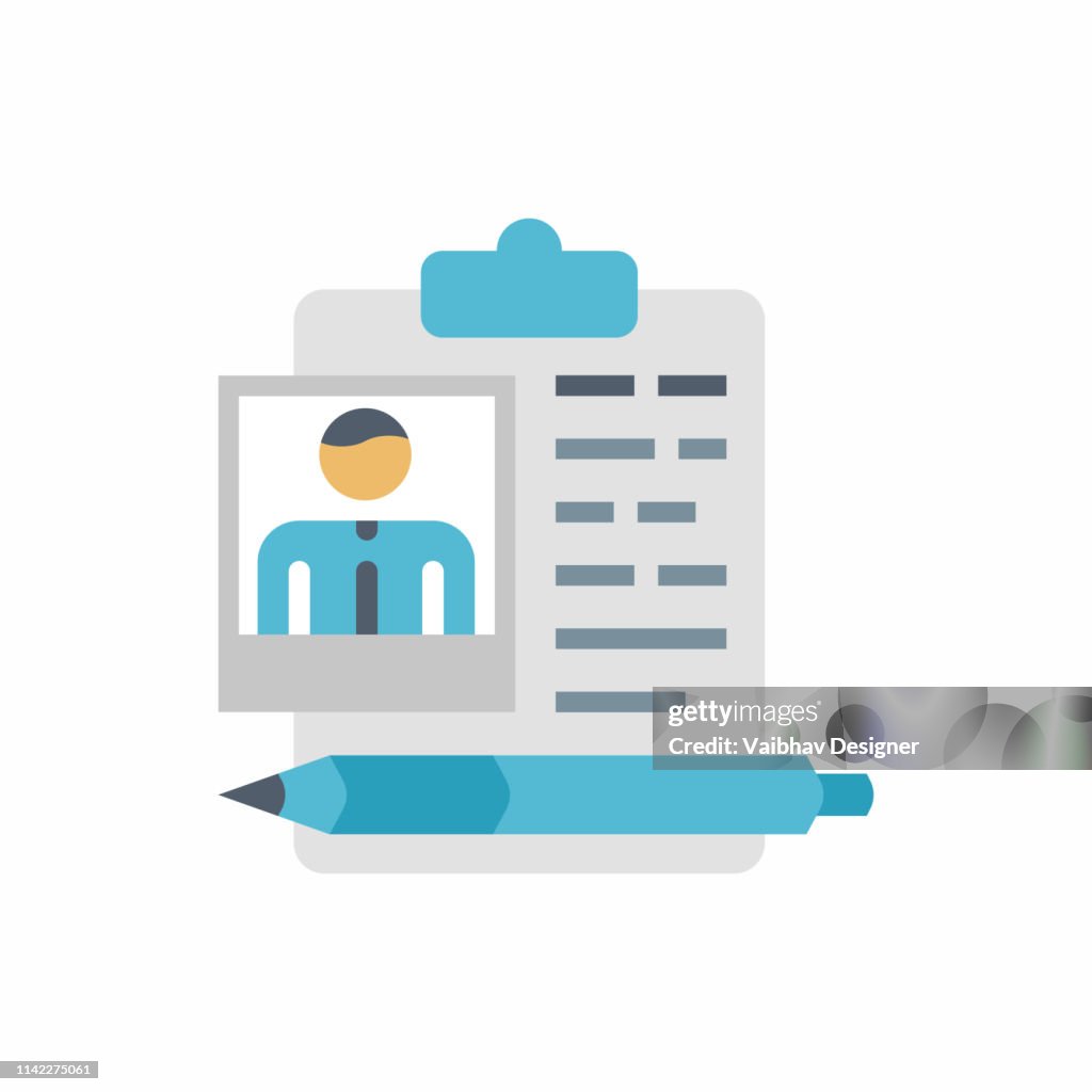 CV Form, Documents and personal data vector illustration, flat cartoon paper document pile or stack with user profile data and photo, concept of interview job, qualification test evaluation, cv - Illustration
