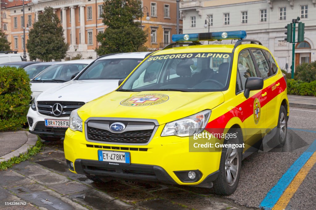 SUV of the Mountain Rescue (Soccorso Alpino)