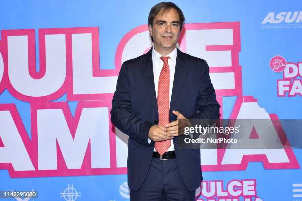 Luciano Cruz-Coke poses for photos during the red carpet of 'Dulce Familia film premiere at Cinepolis Antara on May 7, 2019 in Mexico City, Mexico
