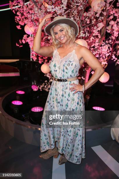 Swiss singer Beatrice Egli during the tv show "Stefanie Hertel - Die grosse Show zum Muttertag" on May 8, 2019 in Altenberg, Germany.