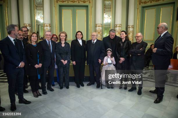 Xavier Trias, Mariangela Vilallonga, The Mayor of Barcelona Ada Colau, Montserrat Caballe husband Bernabe Marti, granddaughter Daniella Faidella, son...